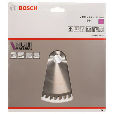 фото Диск пильный 190 х 20 мм 54T MultiMaterial BOSCH 2608640508
