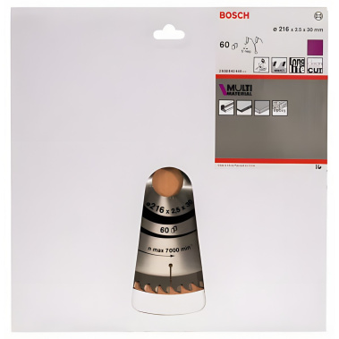 фото Диск пильный 216 х 30 мм 60T MultiMaterial BOSCH 2608640446