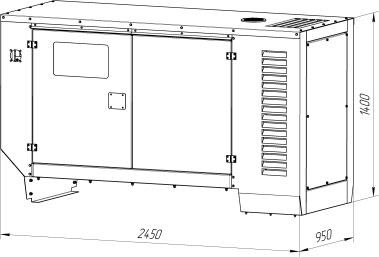 фото Шумозащитный кожух для генератора до 30 кВт (У)