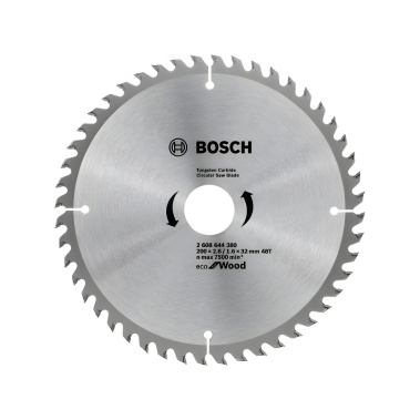 фото Диск пильный 200 х 32 мм 48T ECO for Wood BOSCH 2608644380