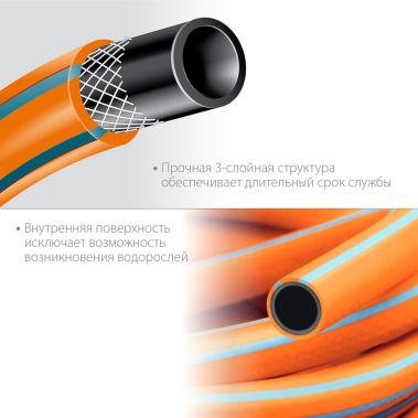 фото Шланг 3/4'' 15 м (20 атм., армированный, 3-х слойный) GRINDA PROLine FLEX 3 429008-3/4-15