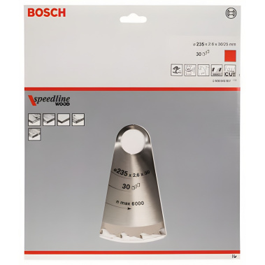 фото Диск пильный 235 х 30 мм 30T Speedline BOSCH 2608640807