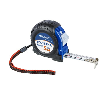 фото Рулетка 5 м х 25 мм (обрезиненная) Вектор КОБАЛЬТ 918-145