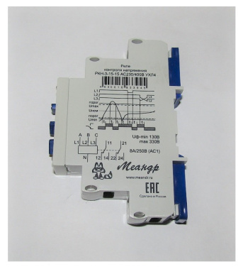 фото Реле контроля напряжения РКН-3-15-15 220В АС 3Р+N5A 2п