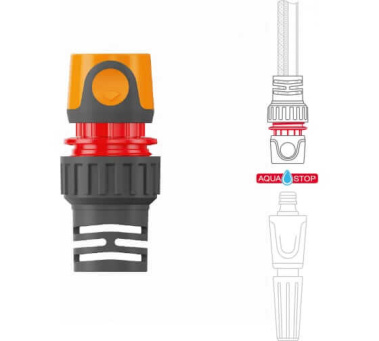 фото Коннектор для шланга, с автостопом 15 - 19 мм (5/8'' - 3/4'') DWC 2519 DAEWOO