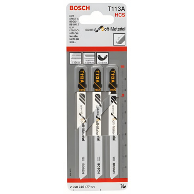 фото Полотно пильное T 113 A Special for Soft Material (3 шт.) BOSCH 2608635177