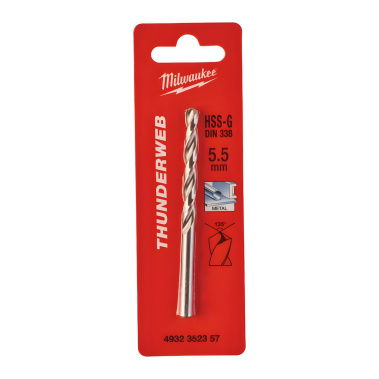 фото Сверло по металлу 5,5 х 93 мм (1 шт.) HSS-G Thunderweb MILWAUKEE 4932352357