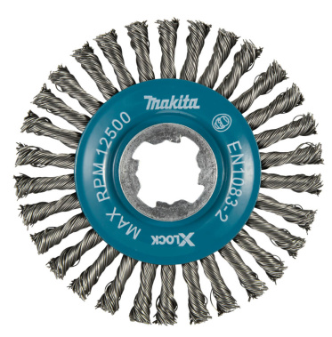фото Щетка дисковая 115 мм (для УШМ, X-Lock, витой металл 0.5 мм) MAKITA D-73411