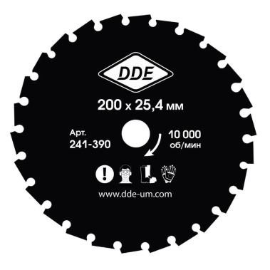 фото Нож для кустореза DDE WOOD CUT 200х25,4/20 мм, 26 зубьев 241-390