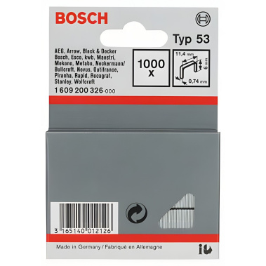 фото Скоба 6 мм T53 (1000 шт.) BOSCH 1609200326