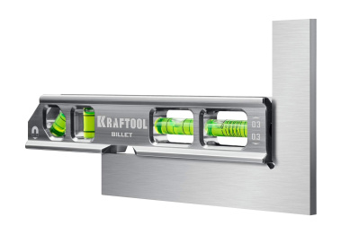 фото Уровень магнитный 8-в-1, 200 мм (4 глазка, точность 0,3 мм/м) KRAFTOOL BILLET 34790