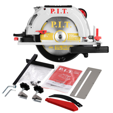 фото Пила циркулярная электрич. P.I.T. PKS235-C (2200Вт, 4500об/мин, диск 235х30мм, пропил 53/78мм, 45*)