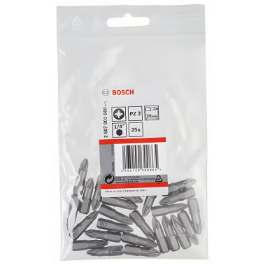 фото Бита PZ 2 х 25 мм (1 шт.) Extra Hart BOSCH 2607001560