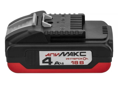 фото Аккумулятор ИНТЕРСКОЛ АПИМАКС-4,0/18И (18V, 4.0Ah, Li-Ion, индикатор заряда) 2400.104