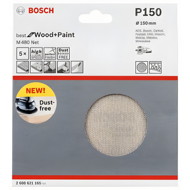 фото Круг шлифовальный 150 мм P150 (сетчатая основа, 1шт.) Best for Wood + Paint BOSCH 2608621165