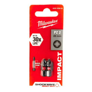 фото Насадка PZ 2 х 25 мм (2 шт.) Shockwave MILWAUKEE 4932430863