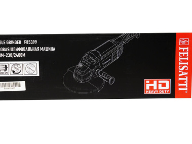 фото Шлифмашина угловая FELISATTI FT8502 (2400ВТ,230диск, пл.пуск, прорезиненый кабель)
