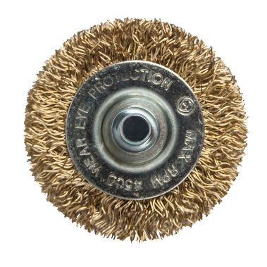 фото Щетка для дрели 50 мм (дисковая, латунь) ПРАКТИКА 032-539