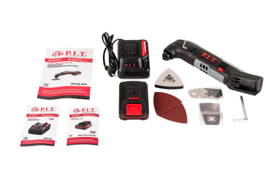 фото Реноватор (МФУ) аккум. P.I.T. PMT20H-035A/1 (20В, 5000-19000кол/мин, угол 3,5, 1 акб 2Ач, ЗУ, кейс)