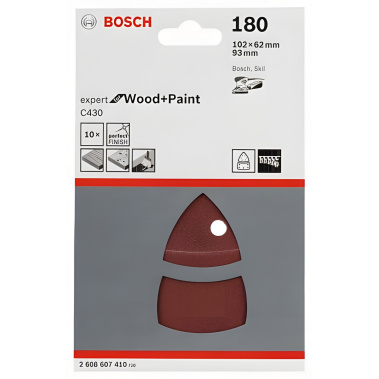 фото Лист шлифовальный 93 мм P180 (1 шт.) для PSM Expert for Wood + Paint BOSCH 2608607410