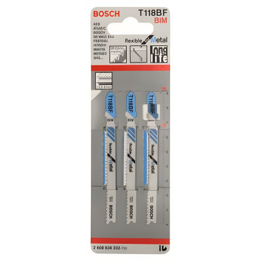 фото Полотно пильное T 118 BF Flexible for Metal (3 шт.) BOSCH 2608636232