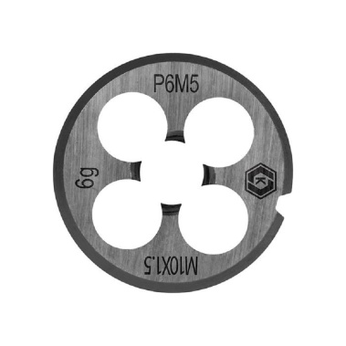 фото Плашка по металлу М10 х 1.5 мм, ручная, правая, точность 6g, сталь Р6М5 КОБАЛЬТ 926-010