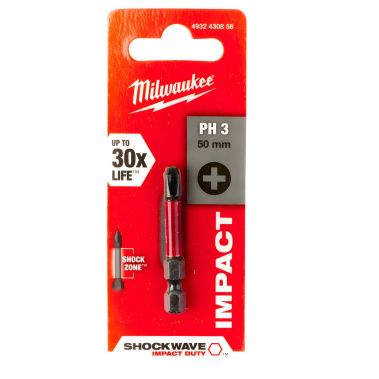 фото Насадка PH 3 х 50 мм (1 шт.) Shockwave MILWAUKEE 4932430858