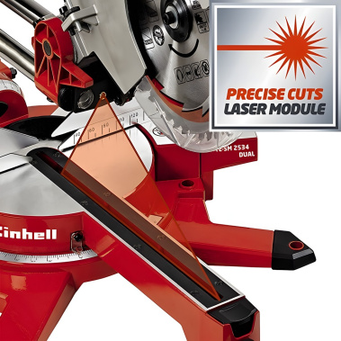 фото Пила торцово-усовочная Einhell TE-SM 2534 Dual, с протяжкой 4300870