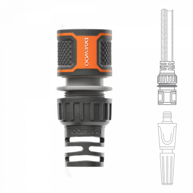 фото Коннектор для шланга 1/2'' - 5/8'' (13 - 15 мм, пластик) DWC 2015 DAEWOO