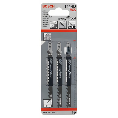 фото Полотно пильное T 144 D Speed for Wood (3 шт.) BOSCH 2608630560