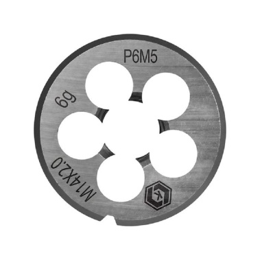 фото Плашка по металлу М14 х 2 мм, ручная, правая, точность 6g, сталь Р6М5 КОБАЛЬТ 926-034