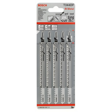 фото Полотно пильное T 344 DF Speed for Hard Wood (5 шт.) BOSCH 2608634243