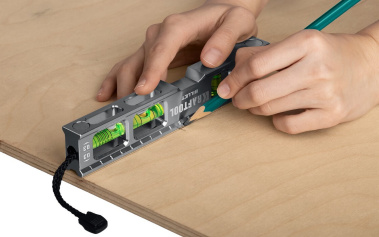 фото Уровень магнитный 8-в-1, 200 мм (4 глазка, точность 0,3 мм/м) KRAFTOOL BILLET 34790