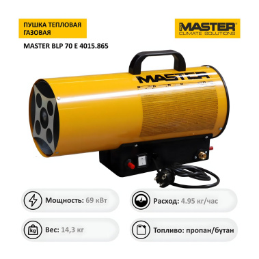 фото Пушка тепловая газовая MASTER BLP 70 E 4015.865