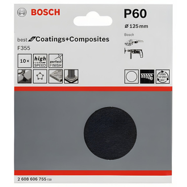 фото Круг шлифовальный 125 мм P60 (1 шт.) Best for Coatings + Composites BOSCH 2608606755