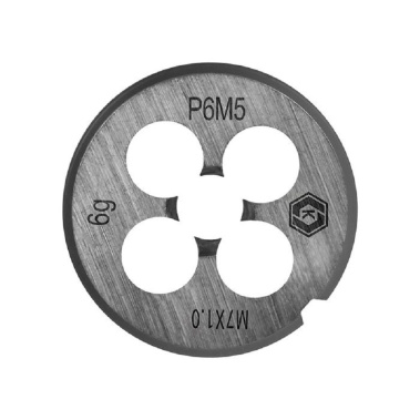 фото Плашка по металлу М7 х 1 мм, ручная, правая, точность 6g, сталь Р6М5 КОБАЛЬТ 925-983