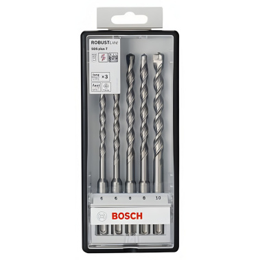 фото Набор буров 5 шт. (6, 6, 8, 8, 10 мм) SDS-Plus-7 BOSCH 2607019932