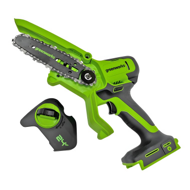 фото Мини-пила цепная аккумуляторная GREENWORKS G24MCS10 (без АКБ и ЗУ) 2008207