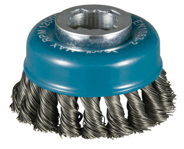 фото Щетка чашечная 80 мм (для УШМ, X-Lock, витой металл 0.5 мм) MAKITA D-73380