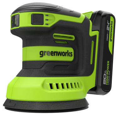 фото Шлифмашина эксцентриковая аккумуляторная GREENWORKS OS325 3100907CUA