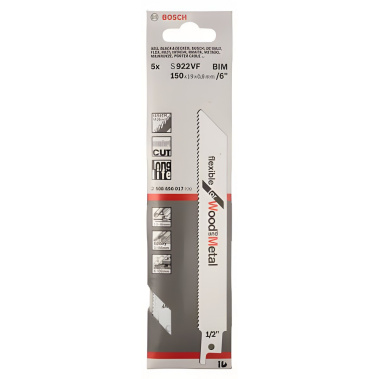 фото Полотно пильное 100 мм S 922 VF Flexible for Wood + Metal (5 шт.) BOSCH 2608656017