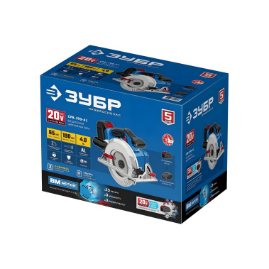 фото Пила дисковая аккумуляторная ЗУБР Профессионал CPB-190-41