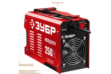 фото Аппарат сварочный инверторный ЗУБР СА-250 RED MACHINE