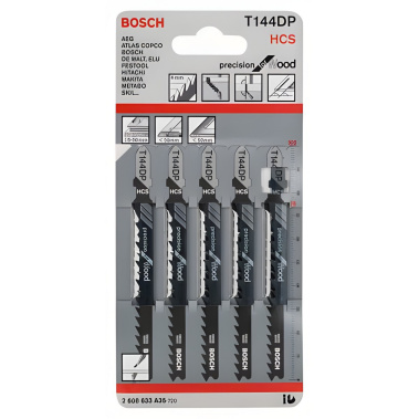фото Полотно пильное T 144 DP Precision for Wood (5 шт.) BOSCH 2608633A35