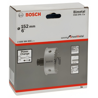 фото Коронка пильная 152 мм HSS-CO Sheet Metal BOSCH 2608584855