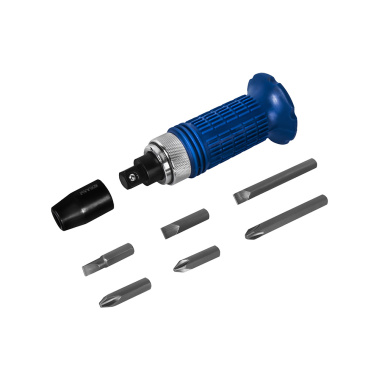 фото Отвертка-рукоятка ударно-поворотная с набором бит 6 шт. (кейс) КОБАЛЬТ 920-155