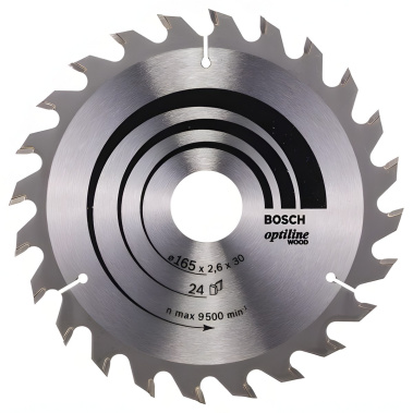 фото Диск пильный 165 х 30 мм 24T STD for Wood BOSCH 2608640602
