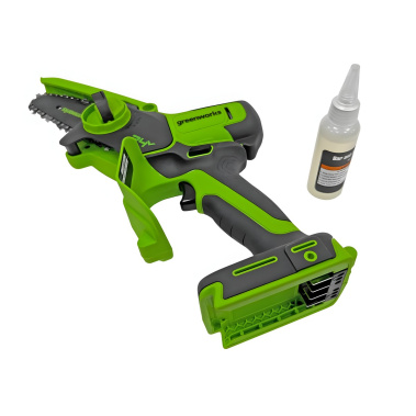 фото Мини-пила цепная аккумуляторная GREENWORKS G24MCS10 (без АКБ и ЗУ) 2008207
