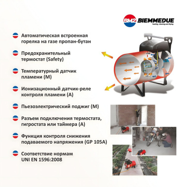 фото Пушка тепловая газовая BIEMMEDUE GP30M 03GP103-MY