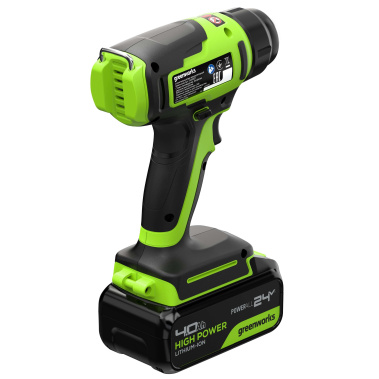 фото Фен строительный аккумуляторный GREENWORKS G24HG 3400207CUB